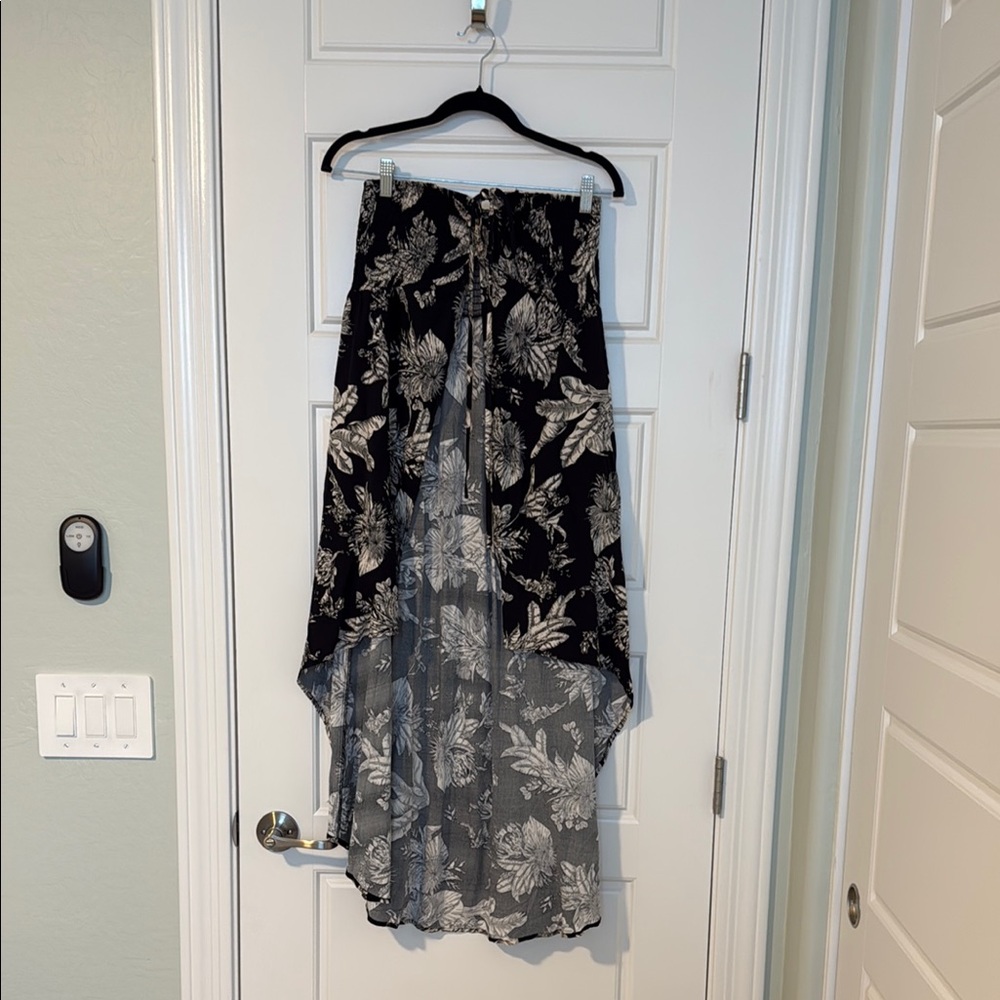 Floral High-Low Coverup Top